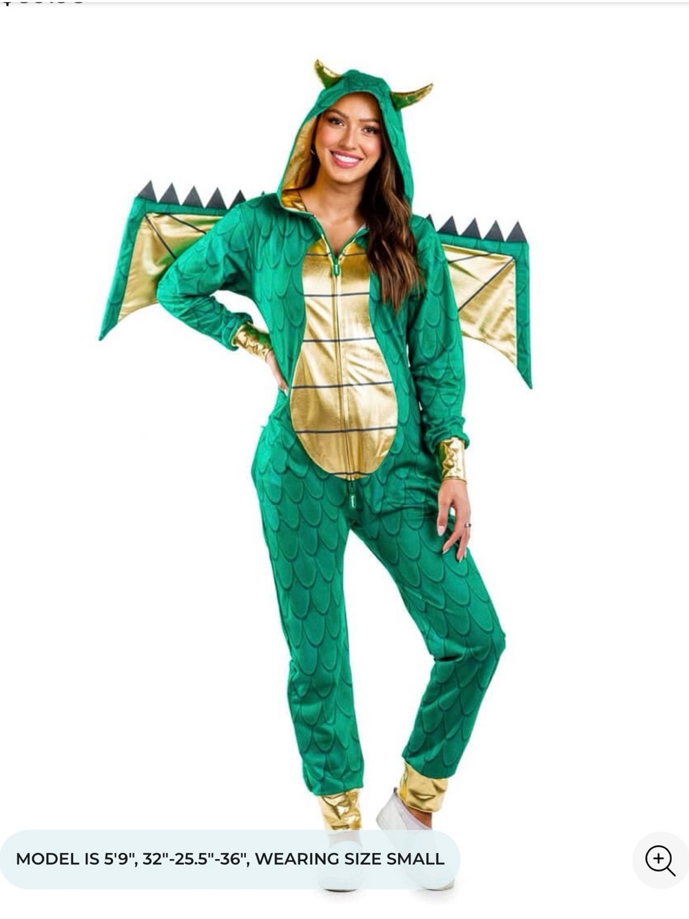 Tipsy Elves Green and Gold Adult Dragon Onesie Costume
